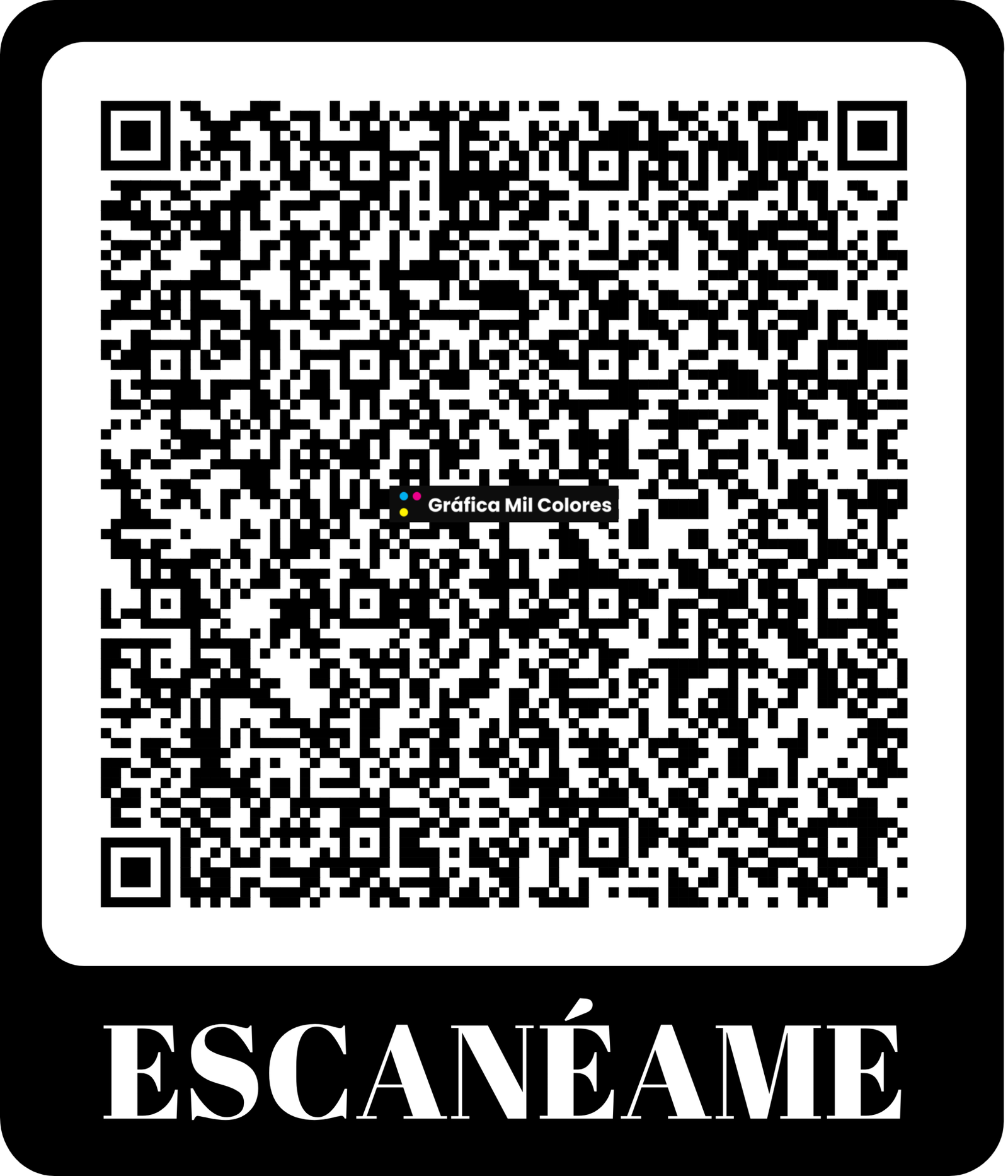 Código QR para guardar el contacto de Gráfica Mil Colores